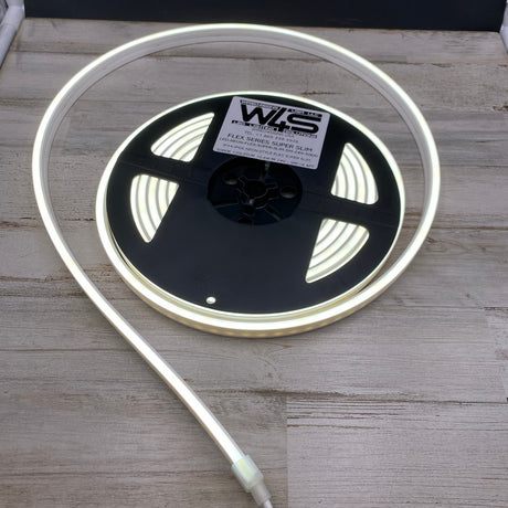 White IP44/IP66 Neon-Style Flexible LED Light Line ~ Flex Super Slim Series - Wired4Signs USA - Buy LED lighting online