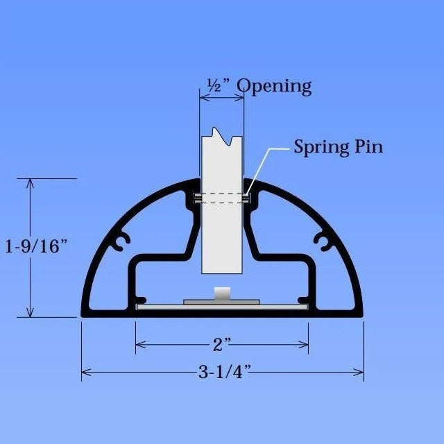 Edge-Lit LED Extrusion for 1/2" Acrylic Signs ~ Model New York Half-Round - Wired4Signs USA - Buy LED lighting online