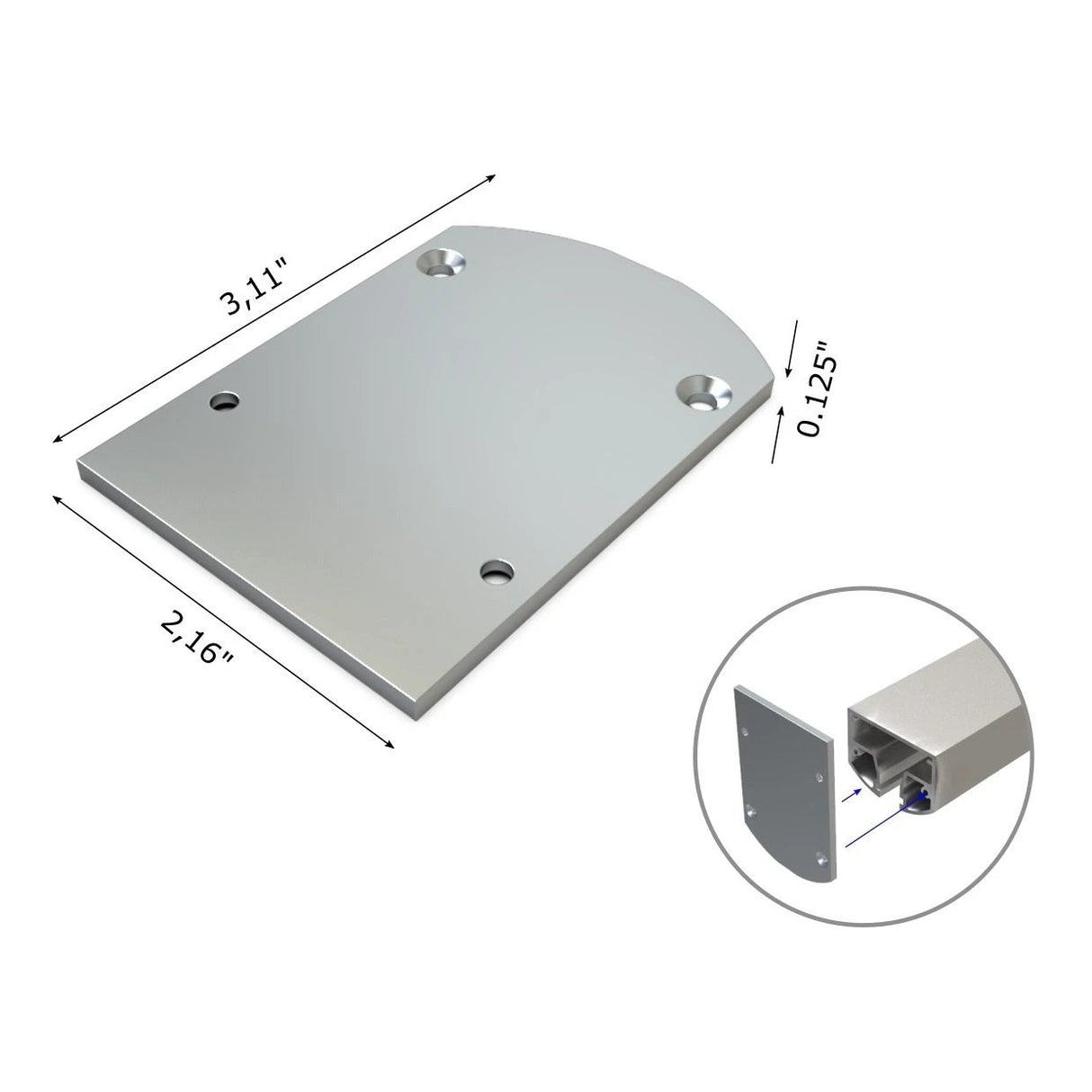 Endcap for New York Quarter-Round - Wired4Signs USA - Buy LED lighting online