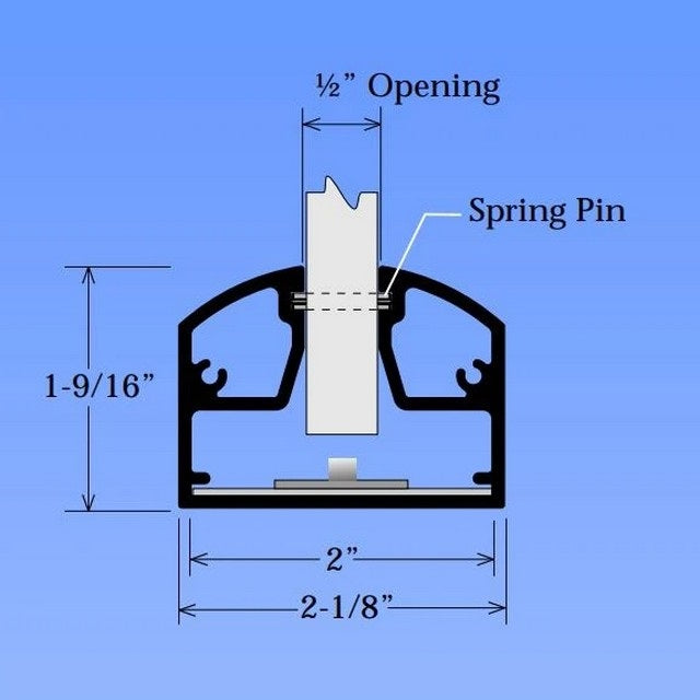 Edge-Lit LED Extrusion for 1/2" Acrylic Signs ~ Model New York Quarter-Round - Wired4Signs USA - Buy LED lighting online