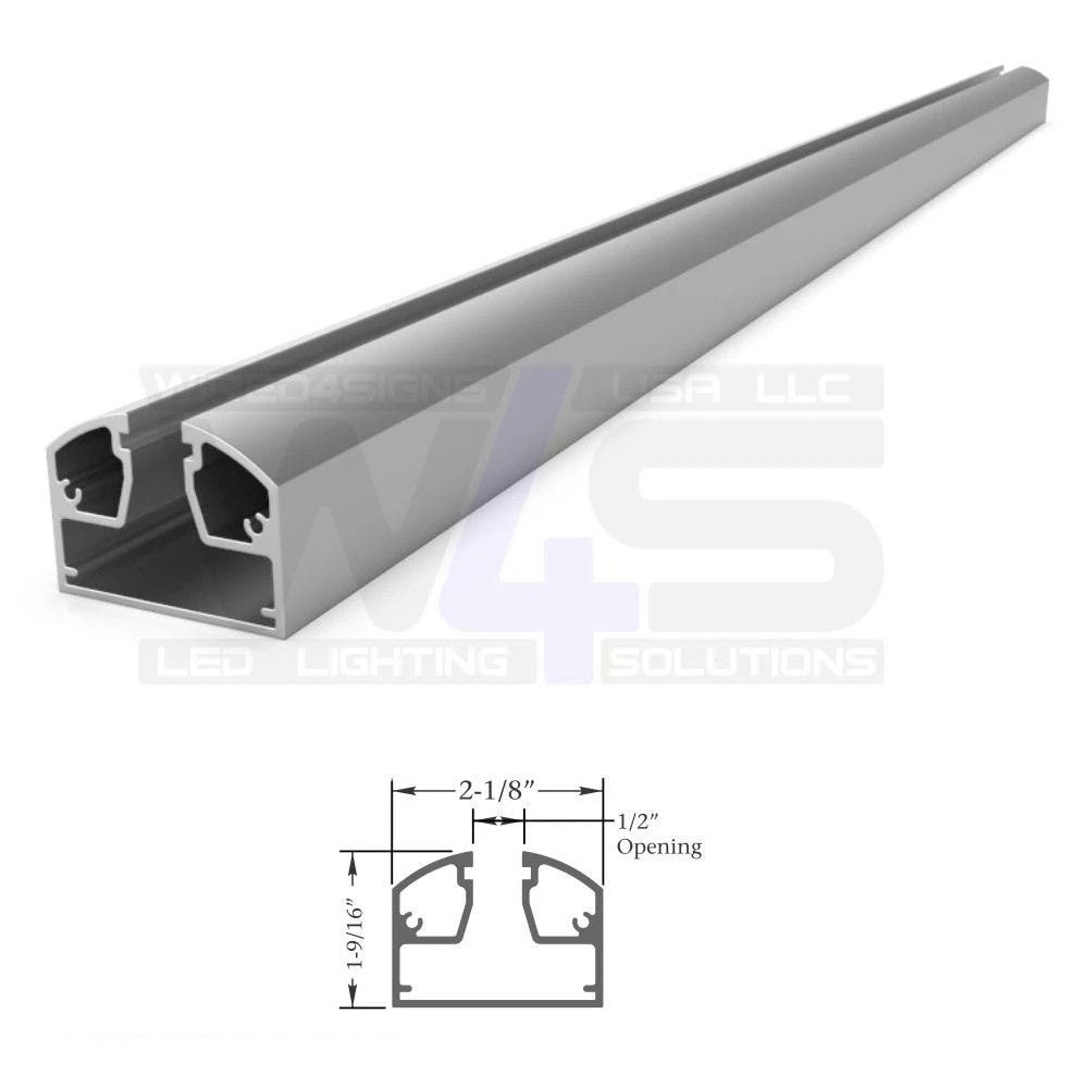 Edge-Lit LED Extrusion for 1/2" Acrylic Signs ~ Model New York Quarter-Round - Wired4Signs USA - Buy LED lighting online