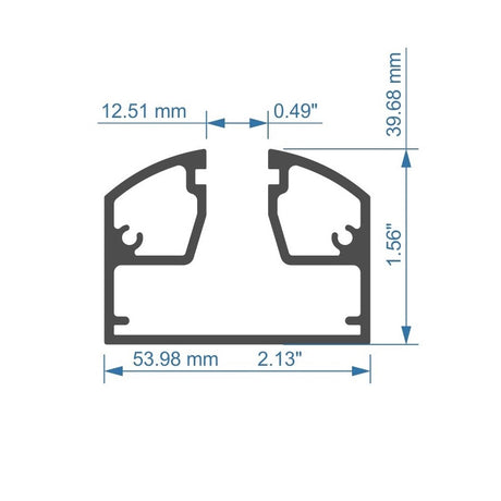 Edge-Lit LED Extrusion for 1/2" Acrylic Signs ~ Model New York Quarter-Round - Wired4Signs USA - Buy LED lighting online