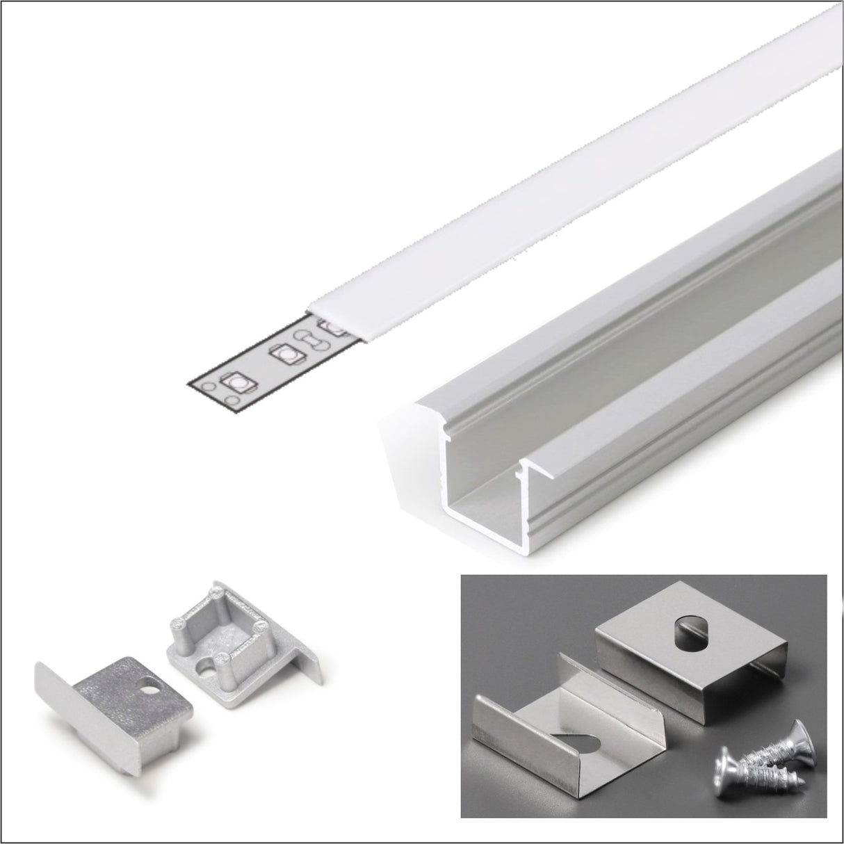 0.39" Recessed LED Channel ~ Model Smart-In10 - Wired4Signs USA - Buy LED lighting online