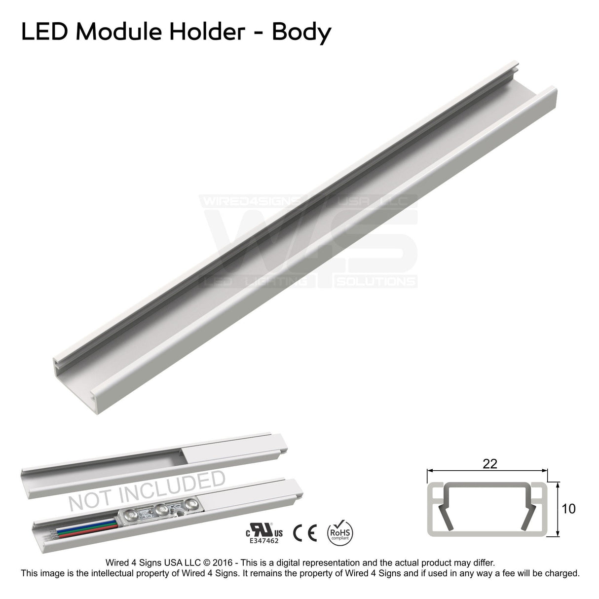 PVC Light Track for Storefront LED Lights - Wired4Signs USA - Buy LED lighting online