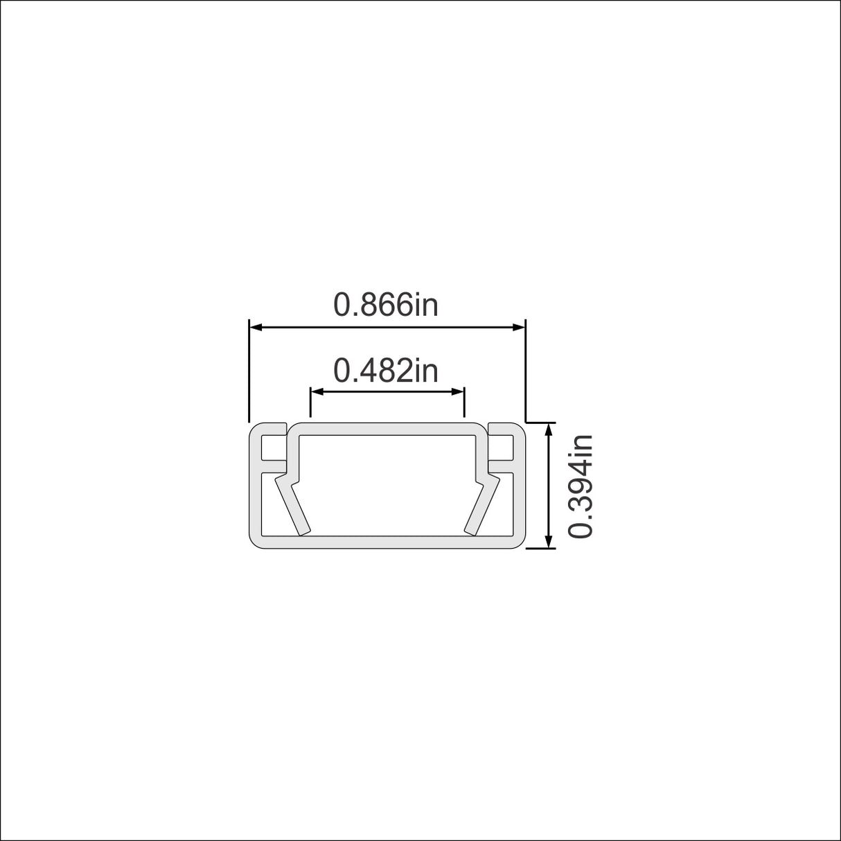 PVC Light Track for Storefront LED Lights - Wired4Signs USA - Buy LED lighting online