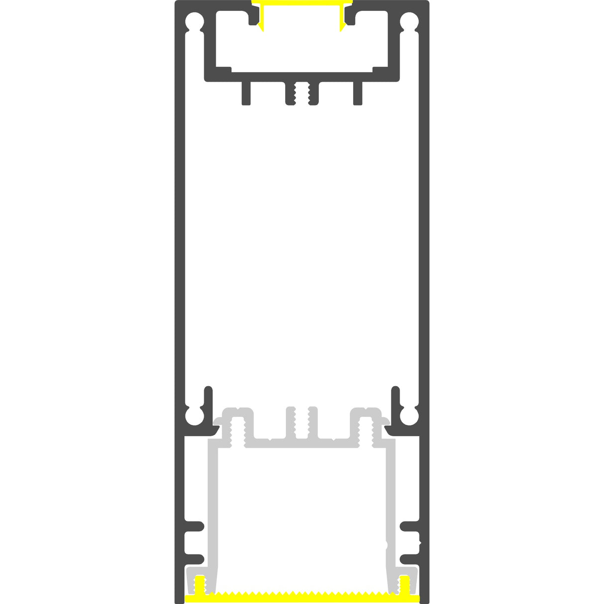 3.5x1.5" Linear Suspension Lighting Channel ~ Model Munich Magnum Slim - Wired4Signs USA - Buy LED lighting online
