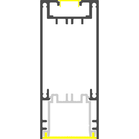 3.5x1.5" Linear Suspension Lighting Channel ~ Model Munich Magnum Slim - Wired4Signs USA - Buy LED lighting online