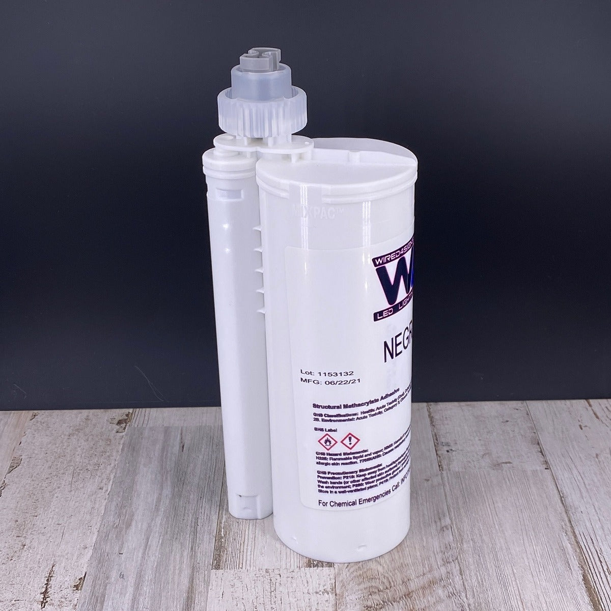 Black 2-part Methacrylate Adhesive ~ W4S 55420 (500ml 10:1 Mix) - Wired4Signs USA - Buy LED lighting online