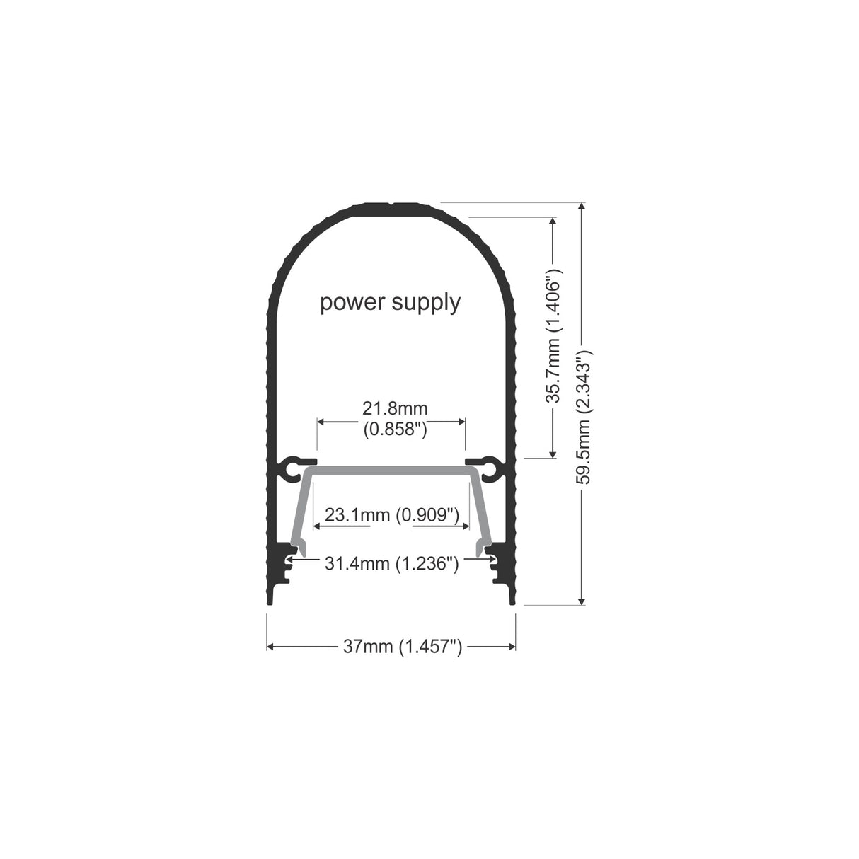 Contemporary Modern Pendant Strip Light Channel | Wired4signs USA
