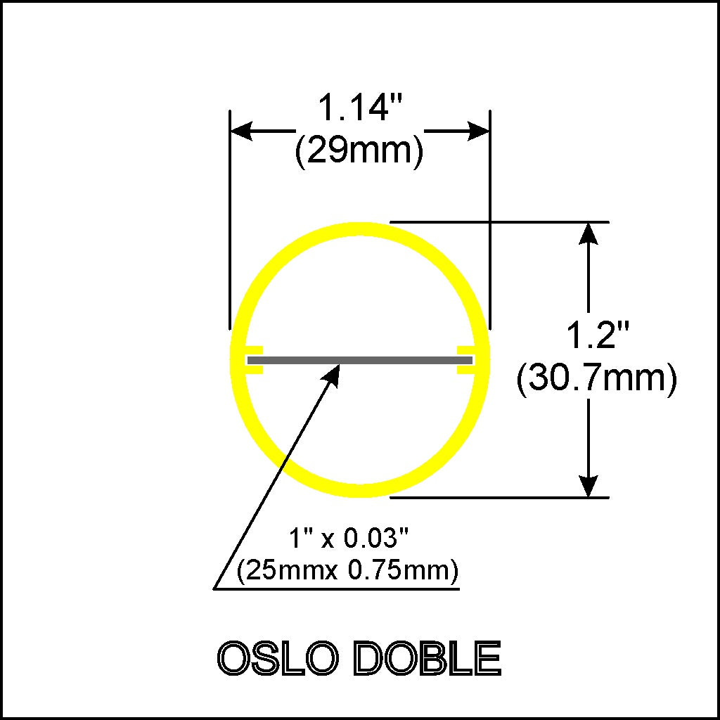 Oval Methacrylate 360deg LED Diffuser Tube ~ Model Oslo Doble - Wired4Signs USA - Buy LED lighting online