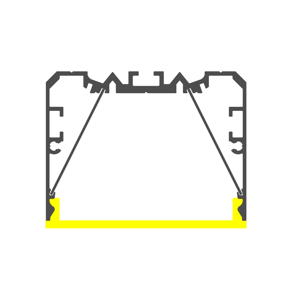 2" Wide Aluminum Linear LED Lighting Profile ~ Model PL55-FL - Wired4Signs USA - Buy LED lighting online
