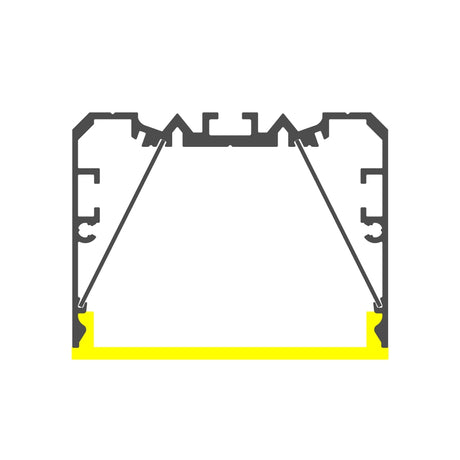 2" Wide Aluminum Linear LED Lighting Profile ~ Model PL55-FL - Wired4Signs USA - Buy LED lighting online