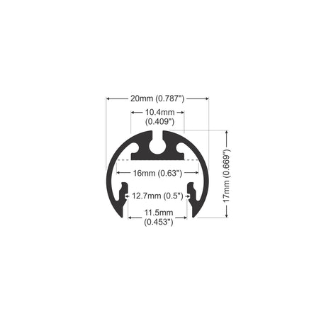 Round LED Display Case Lighting Channel ~ Model Pen12 - Wired4Signs USA - Buy LED lighting online - diffusers, LED lighting, LED profile, LED strip, smart switch dimmer