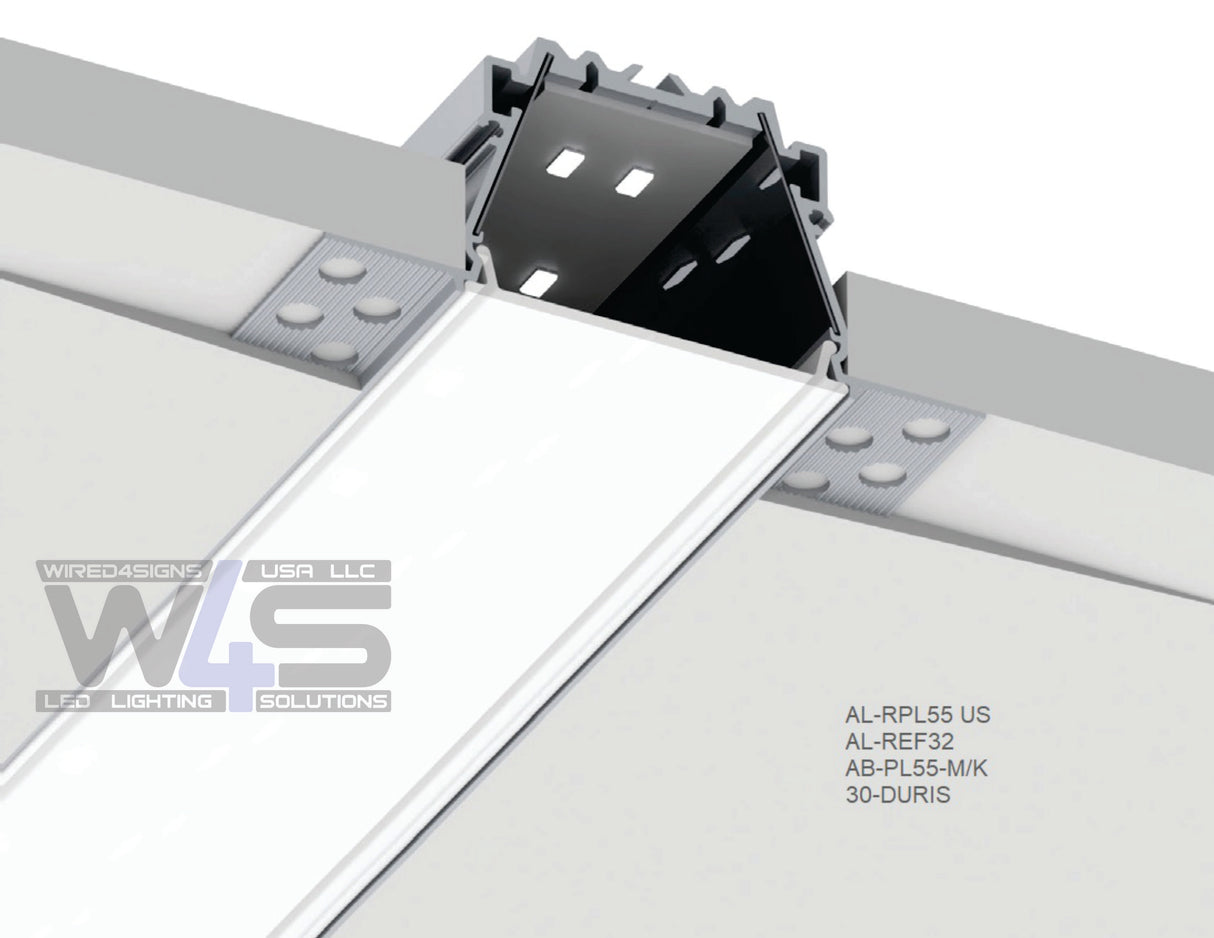 2" Plaster-in Trimless LED Drywall Channel ~ Model RPL55US - Wired4Signs USA - Buy LED lighting online
