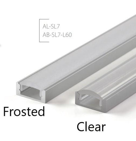 Optic LED Profile covers for the SL7 and SL15 profiles - Wired4Signs USA - Buy LED lighting online