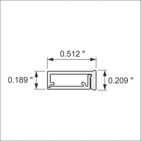 Polycarbonate Channel for LED Strip ~ Model Slash8 - Wired4Signs USA - Buy LED lighting online
