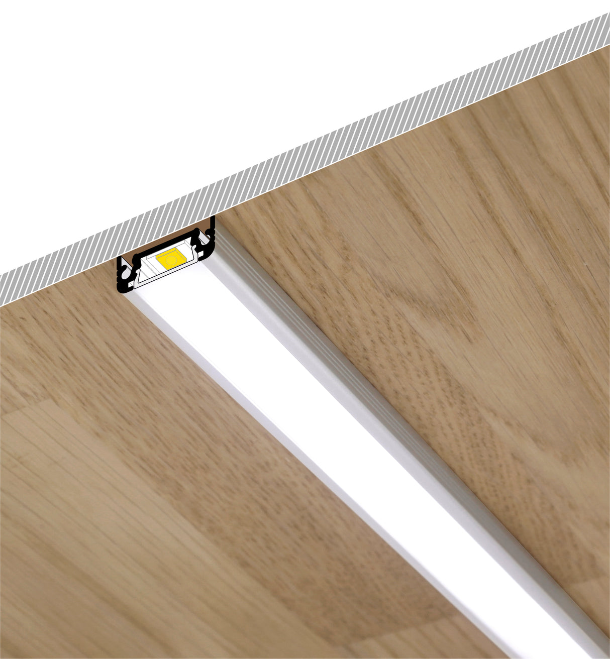 Surface LED Channel With Concealed Mounting ~ Model Surface14 - Wired4Signs USA - Buy LED lighting online