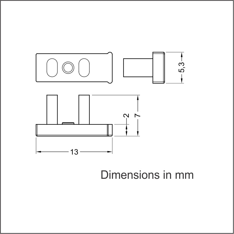 Pair of Opal Endcaps For the Polycarbonate Profile ~ Model Slash8 - Wired4Signs USA - Buy LED lighting online