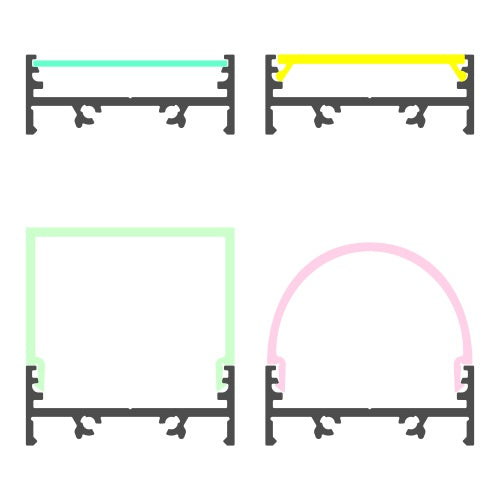 1.3" Low-Profile Surface Mount LED Channel ~ Model Vario30-01 - Wired4Signs USA - Buy LED lighting online