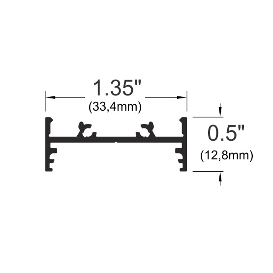 1.3" Low-Profile Surface Mount LED Channel ~ Model Vario30-01 - Wired4Signs USA - Buy LED lighting online