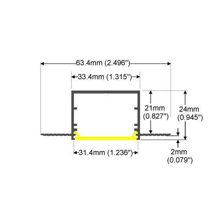 Plaster-in Linear Drywall LED Channel