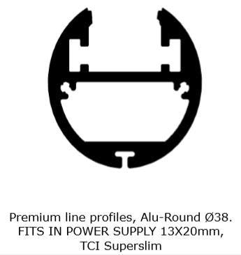 Round LED Linear Pendant ~ Model Alu-Round 38 - Wired4Signs USA - Buy LED lighting online