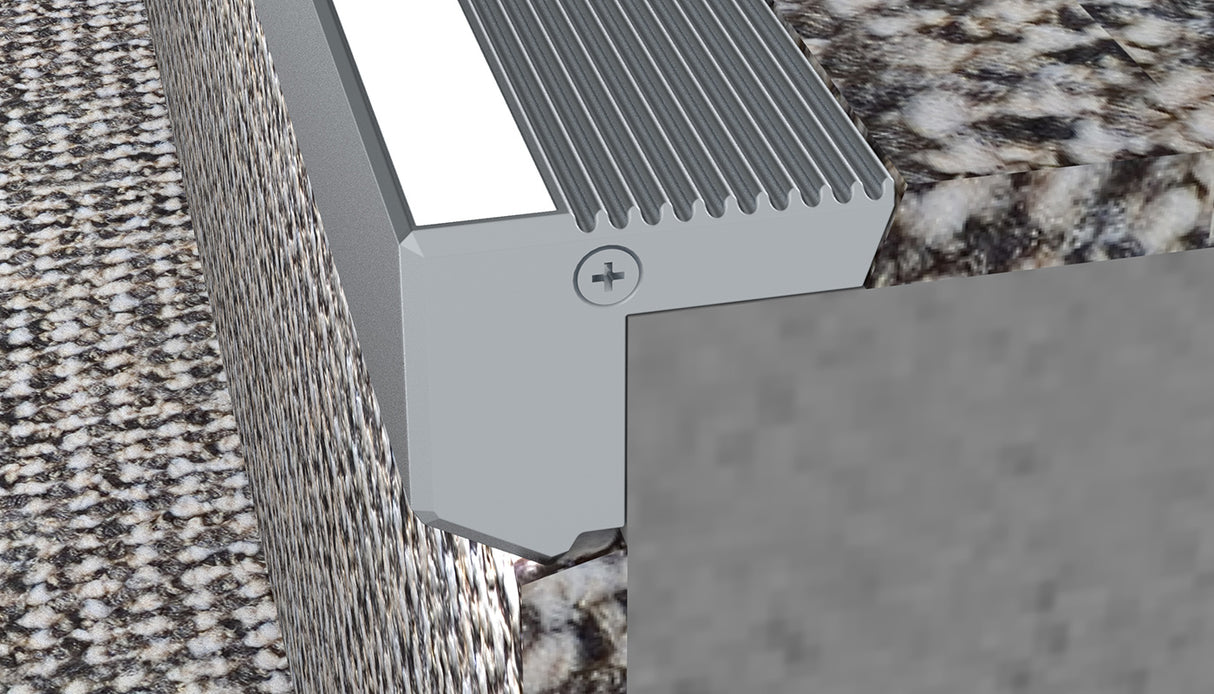 Small LED Stair Nosing Channel ~ Model Alu-Stair Nano - Wired4Signs USA - Buy LED lighting online