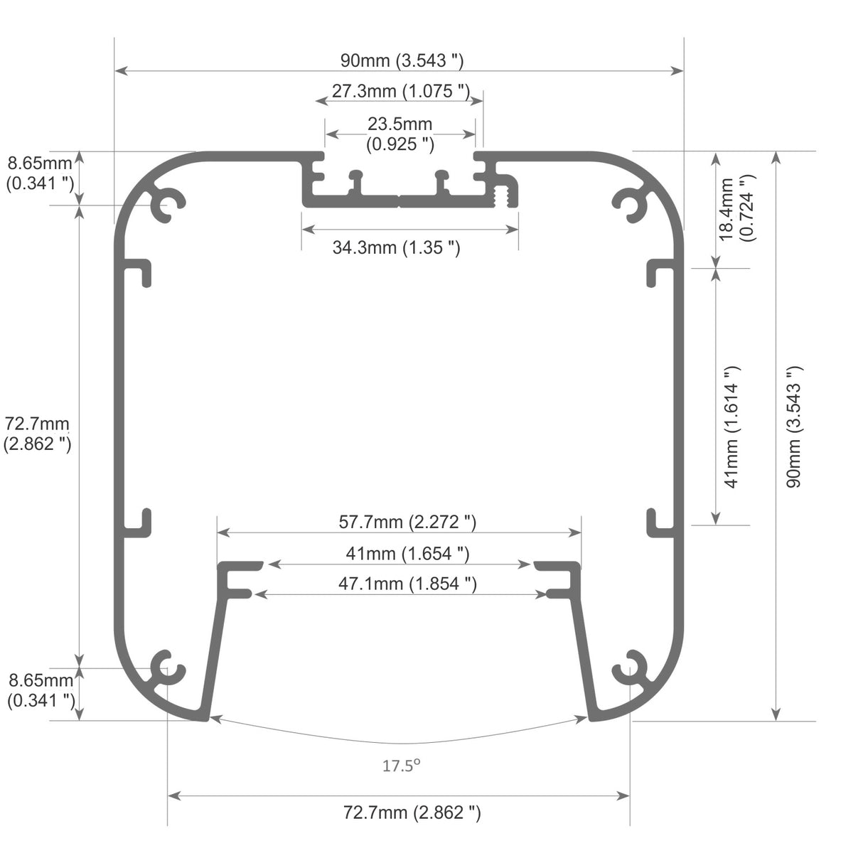 Modern Pendant Strip Light Channel ~ Model Antonio | Wired4signs USA | Surface mounted channel, Light pendant, led light diffuser, smd led