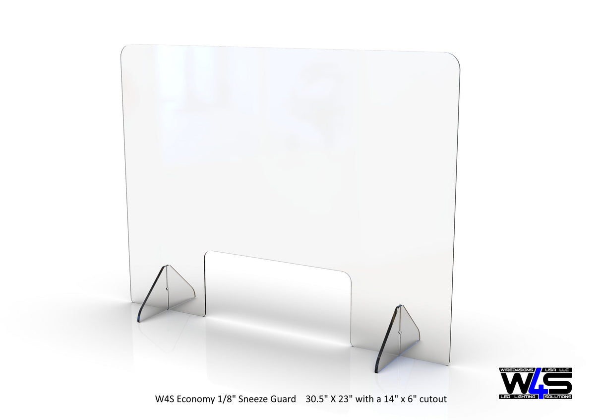 Economy 1/8" Sneeze Guard - Wired4Signs USA - Buy LED lighting online