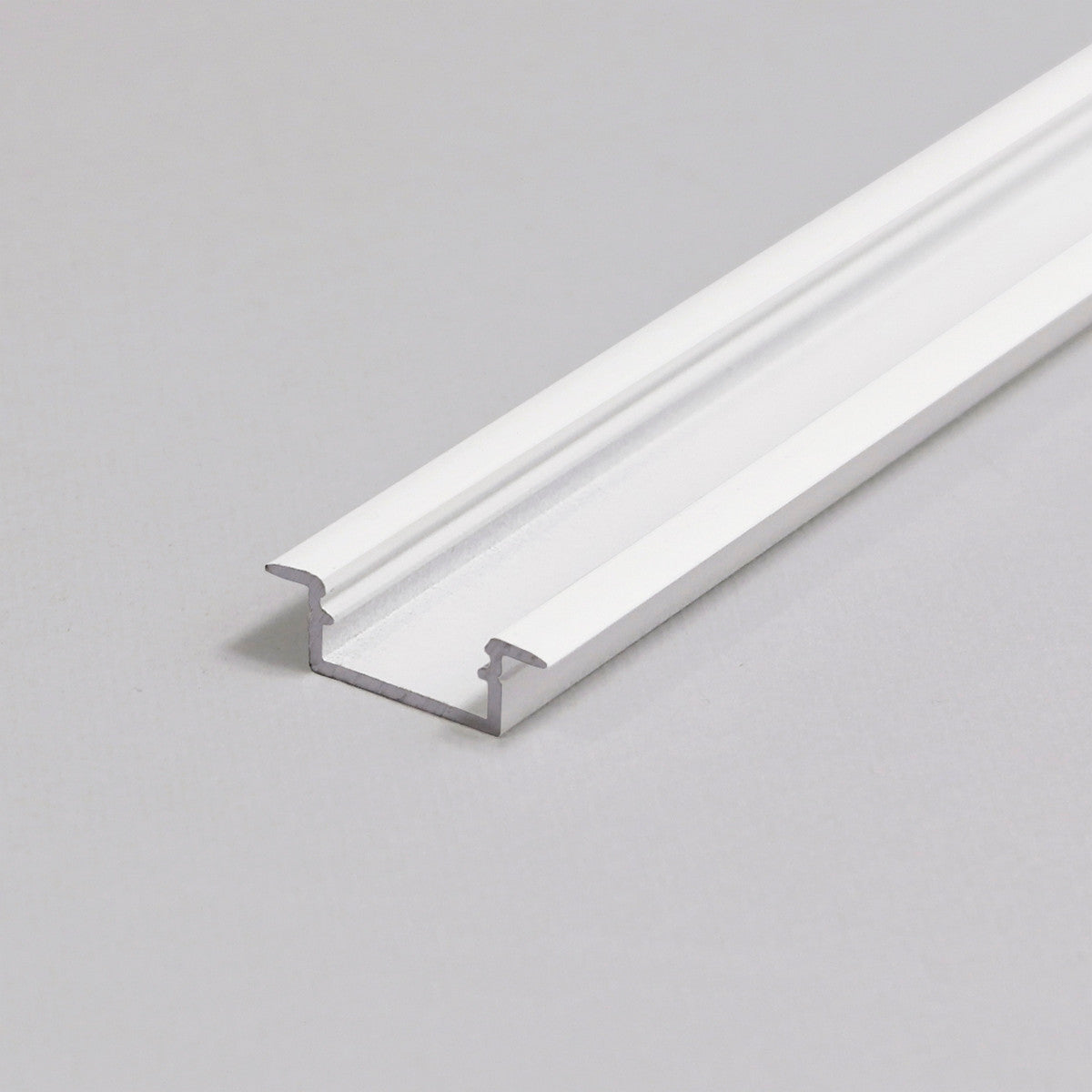 white recessed aluminum channel