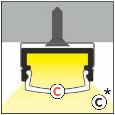 C End Cap for Begton12 Profile - Wired4Signs USA - Buy LED lighting online