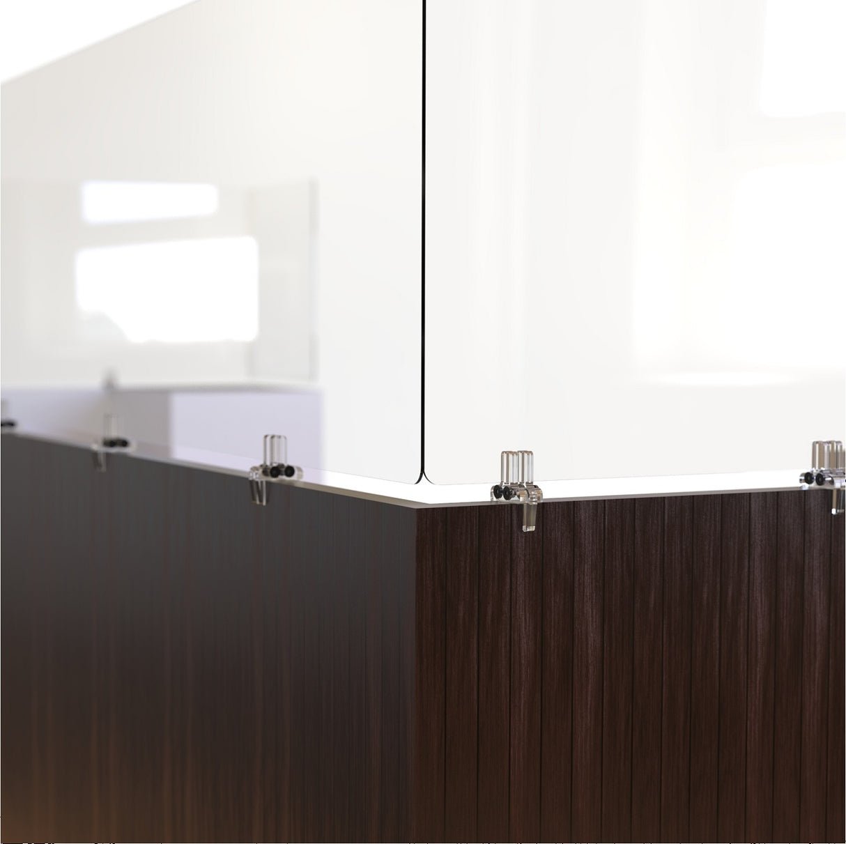 Adjustable Sneeze Cubicle Mounting Brackets - Wired4Signs USA - Buy LED lighting online