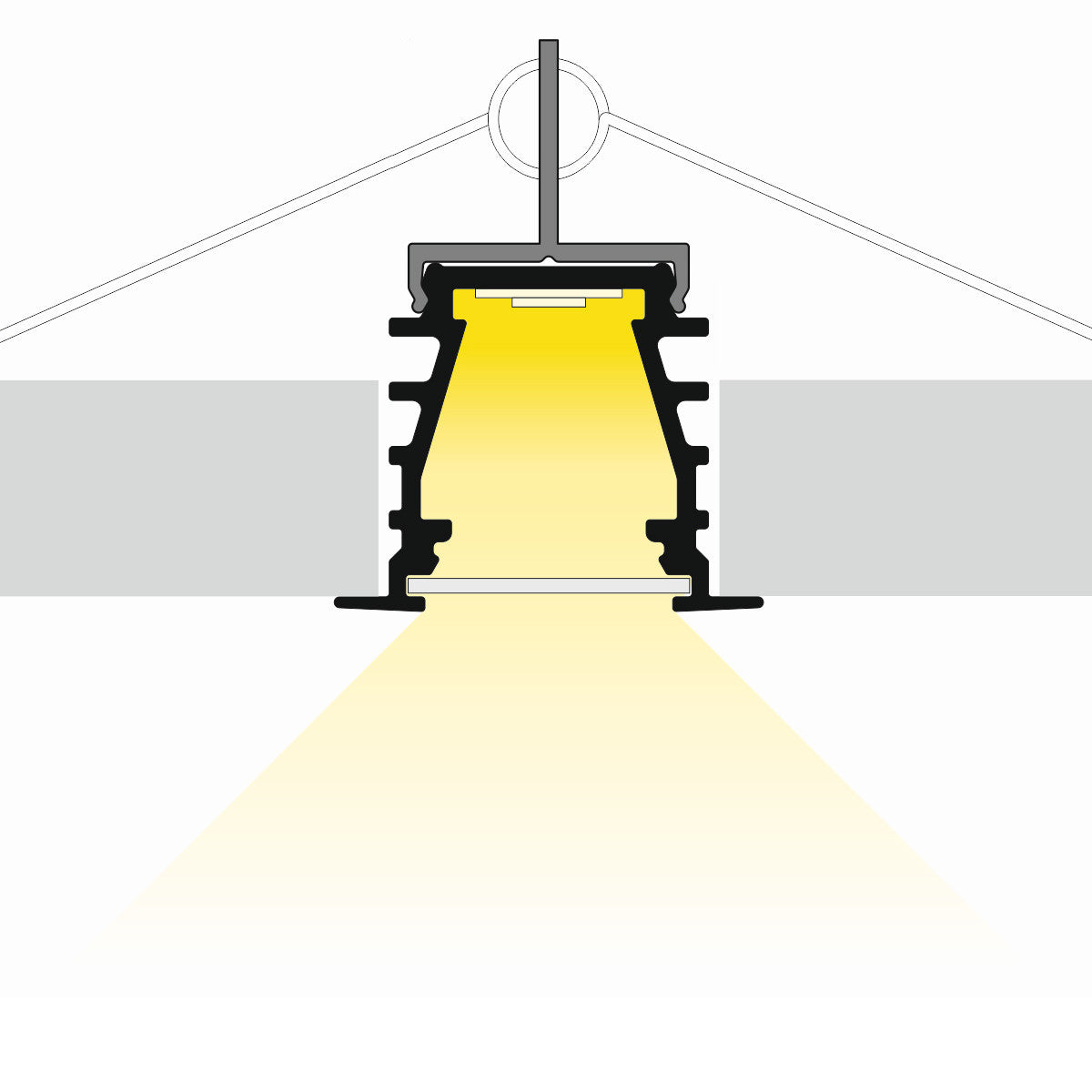 0.39" Recessed LED Channel ~ Model Deep10 - Wired4Signs USA - Buy LED lighting online