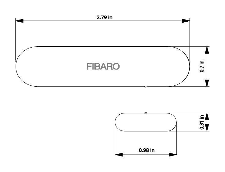 Fibaro Z Wave Door/Window Sensor2 ZW5 908,4 MHz - Wired4Signs USA - Buy LED lighting online