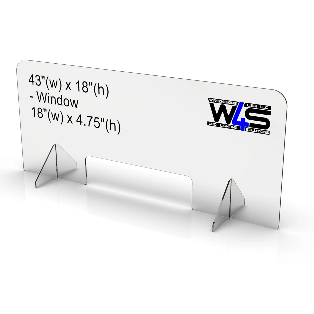 Standard Portable Plastic Sneeze Guard - Wired4Signs USA - Buy LED lighting online