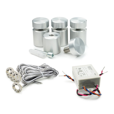 Gyford White LED Signage Standoff Kit ~ Gyford LED Standoffs - Wired4Signs USA - Buy LED lighting online