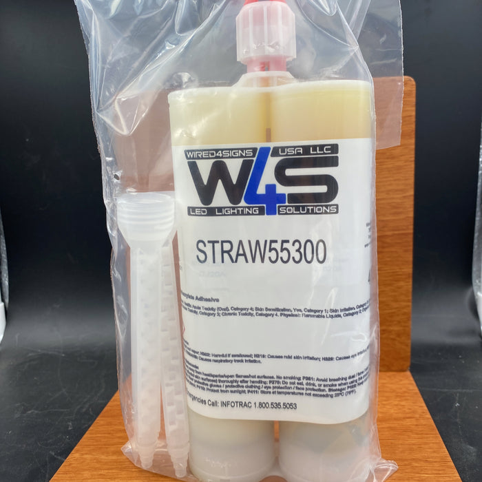 Black/Cream 2-part Methacrylate Adhesive ~ W4S 55300 (400ml 1:1 Mix) - Wired4Signs USA - Buy LED lighting online