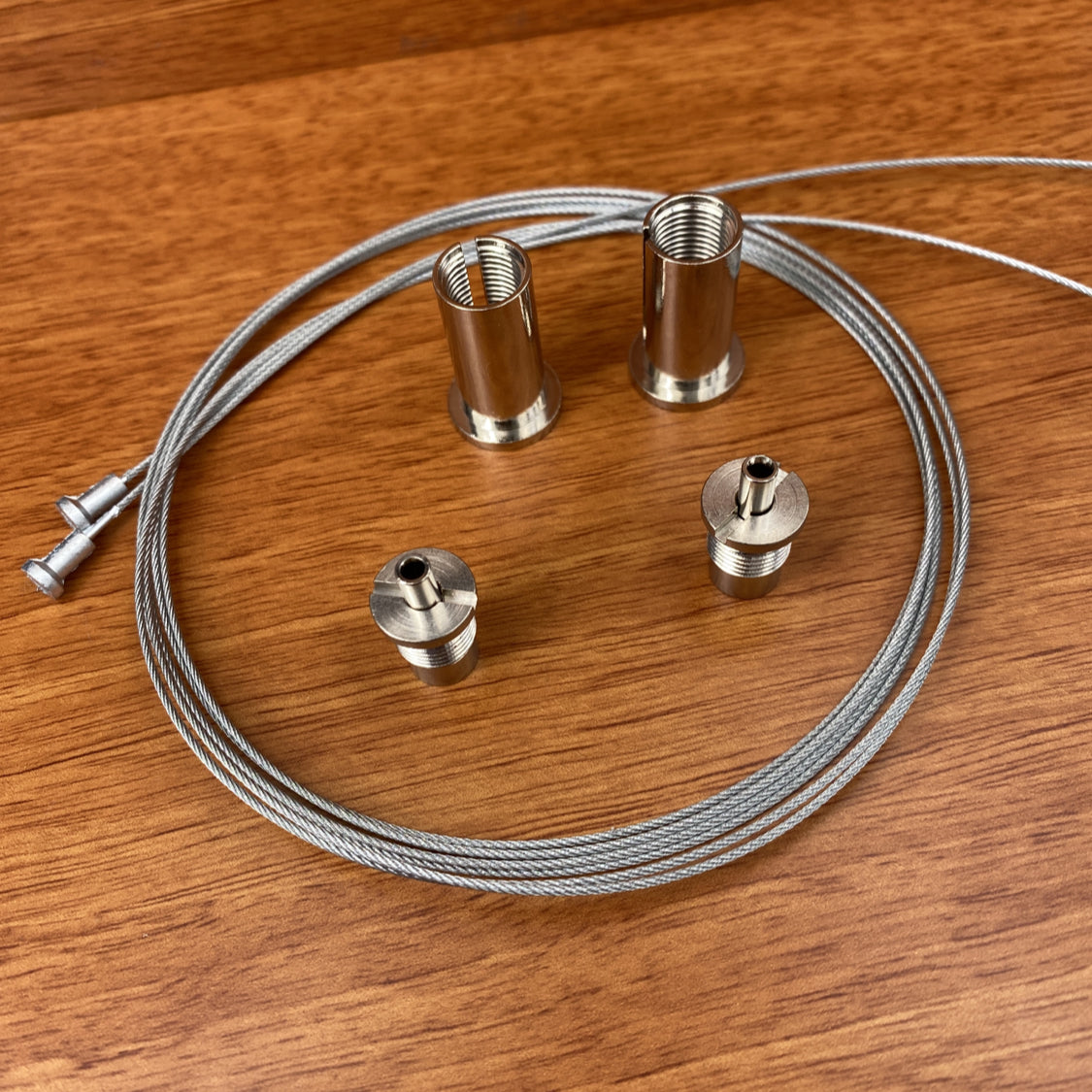 Steel suspension cable with anchor, set of two - Wired4Signs USA - Buy LED lighting online