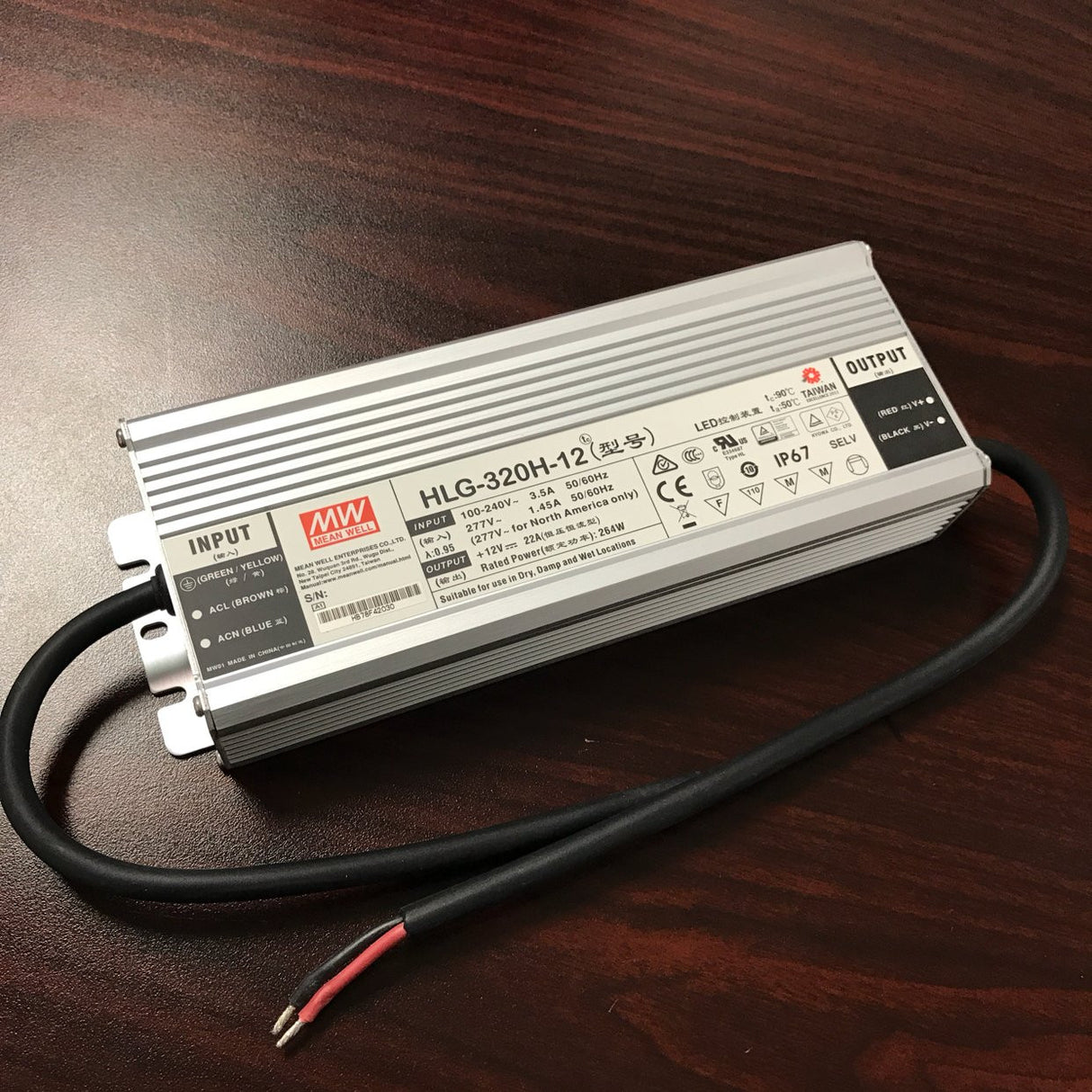 Meanwell HLG Series Indoor / Outdoor LED Driver ~ 7 year warranty - Wired4Signs USA - Buy LED lighting online