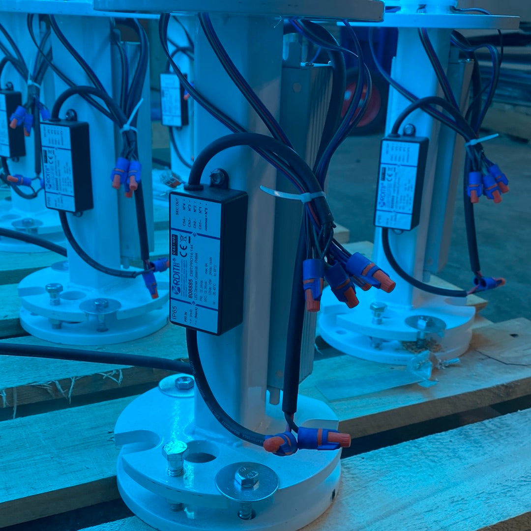 Casambi Waterproof 4-Channel Bluetooth Mesh LED Controller ~ Model CBU-PWM4 IP65 - Wired4Signs USA - Buy LED lighting online