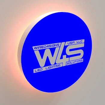 24" Round LED Lighted Wall Signs For Business - Planet 24 Series - Wired4Signs USA - Buy LED lighting online