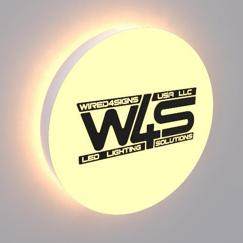 24" Round LED Lighted Wall Signs For Business - Planet 24 Series - Wired4Signs USA - Buy LED lighting online