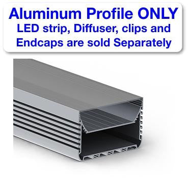 4.45" Surface/Flush or Linear LED suspension Lighting Channel ~ Model PLW116 - Wired4Signs USA - Buy LED lighting online