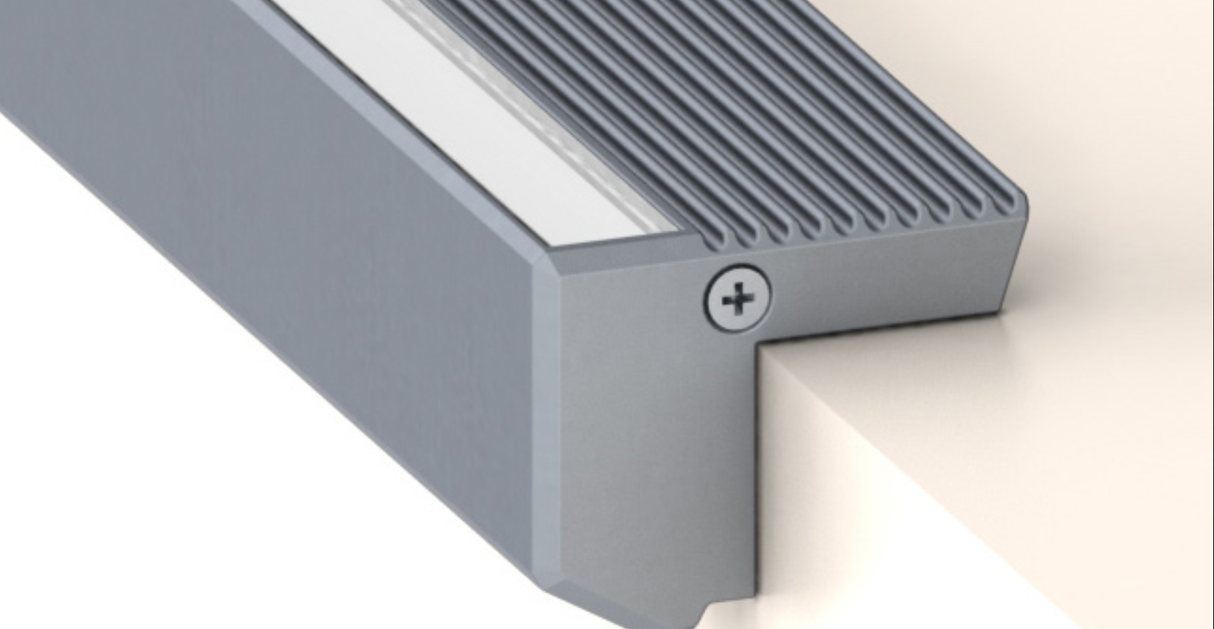 Small LED Stair Nosing Channel ~ Model Alu-Stair Nano - Wired4Signs USA - Buy LED lighting online