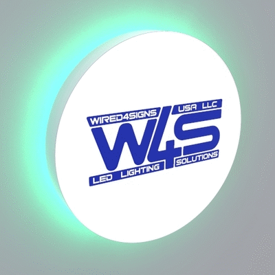 24" Round LED Lighted Wall Signs For Business - Planet 24 Series - Wired4Signs USA - Buy LED lighting online