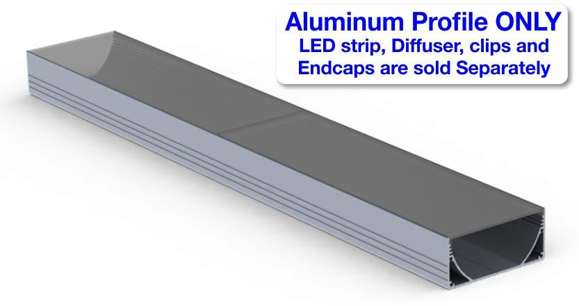 3.15" Surface Mount LED Strip Channel ~ Model PLW80N - Wired4Signs USA - Buy LED lighting online