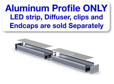 4.45" Surface/Flush or Linear LED suspension Lighting Channel ~ Model PLW116 - Wired4Signs USA - Buy LED lighting online