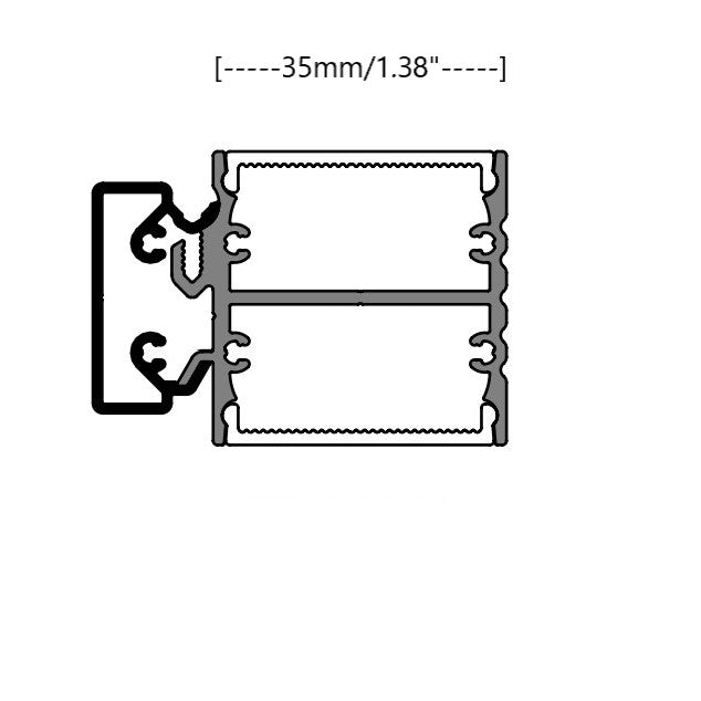 (Discontinued) Double-Sided LED Wall Sconce Channel ~ Model PL35D - Wired4Signs USA - Buy LED lighting online