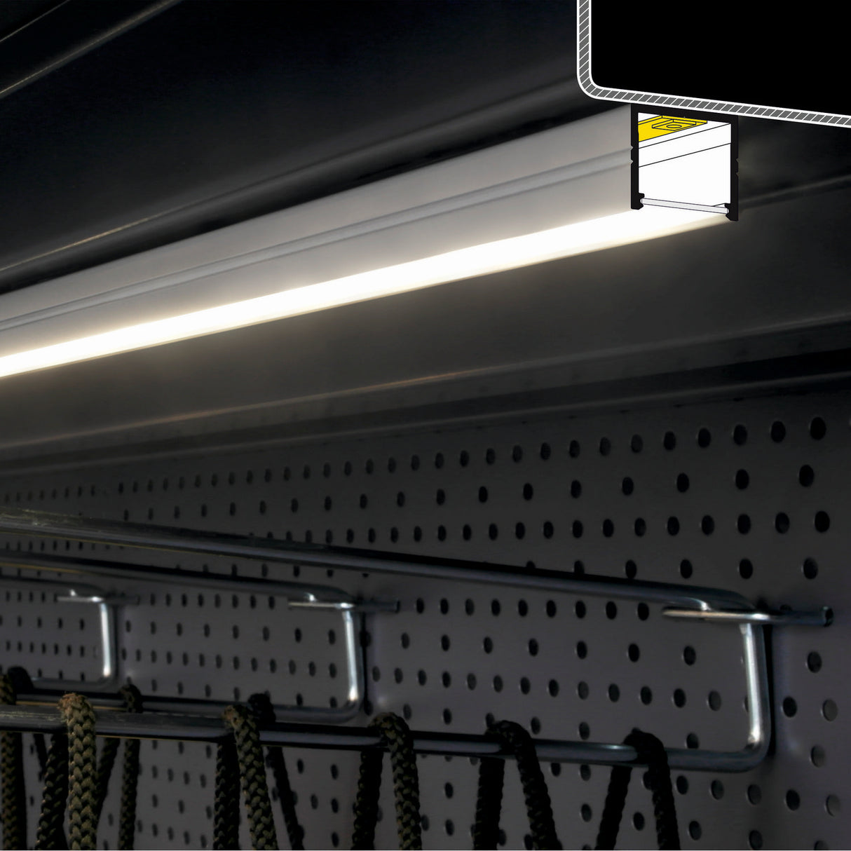 LED Light Strip Diffuser Channel ~ Model Smart16 - Wired4Signs USA - Buy LED lighting online