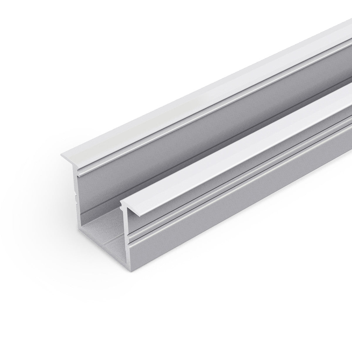 Aluminum channel white background